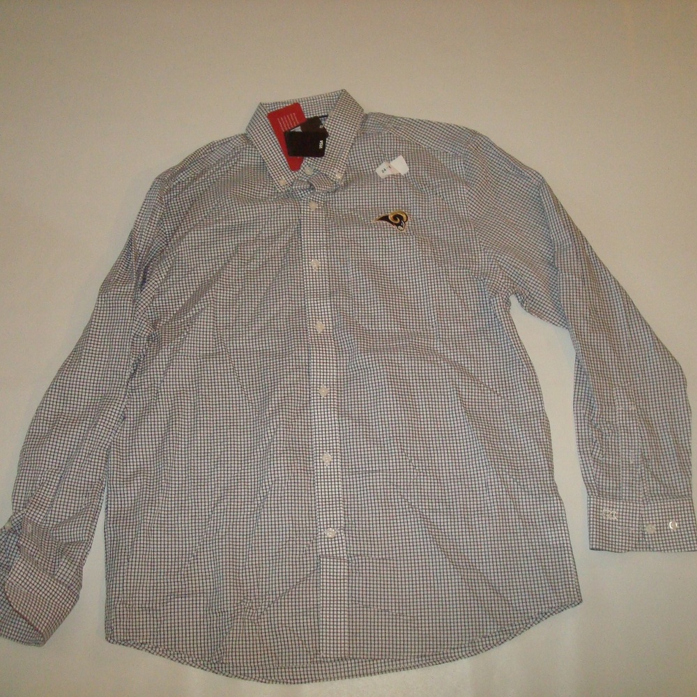LOS ANGELES RAMS CB sz small POLO tattersall‎ shirt